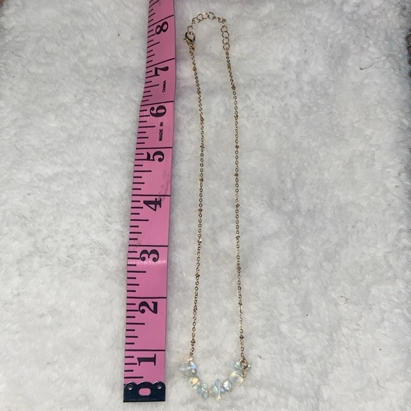 Synthetic opal crystal necklace - Picture 3 of 3